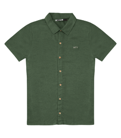 Camisa Juvenil Masculina Em Viscose Dobby Minty - Ellos da Moda