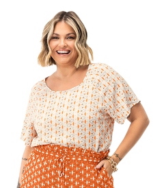 Blusa Plus Size Em Viscose Khyara Secret Glam - comprar online