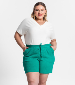 Shorts Feminino Plus Size Em Moletinho Secret Glam - loja online