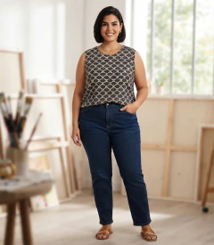 Regata Viscose Plus Size Secret Glam - comprar online
