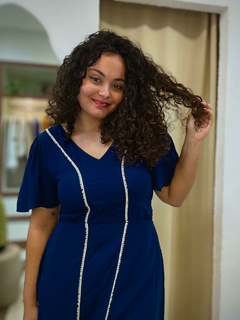 Vestido Liso Elite gola V na internet