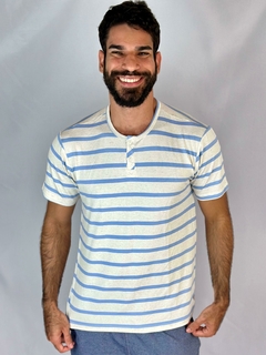 Camiseta Lino Trendi Botão - Ellos da Moda