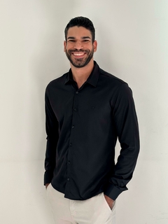 Camisa Fit Slim Ml Acetinado - comprar online