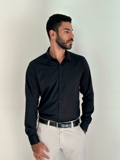 Camisa Fit Slim Ml Acetinado - loja online