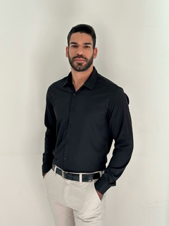 Camisa Fit Slim Ml Acetinado