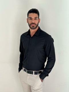 Camisa Fit Slim Ml Acetinado - comprar online