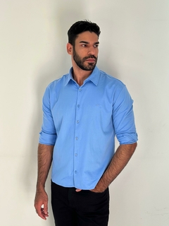 Camisa Fit Slim ML Acetinado C/ Elastano - loja online