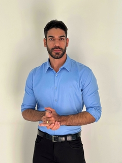 Camisa Fit Slim ML Acetinado C/ Elastano - comprar online