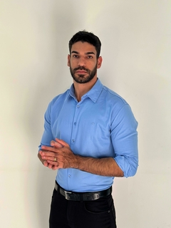 Camisa Fit Slim ML Acetinado C/ Elastano
