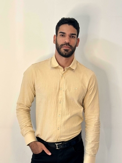 Camisa Fit Slim Enrrugado Liso MX-72 - comprar online