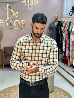 Camisa Fit ML Xadrez 100% Renaut na internet