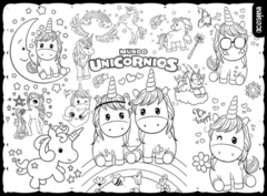 LAMINAS PARA COLOREAR MUNDO UNUCIRNIOS