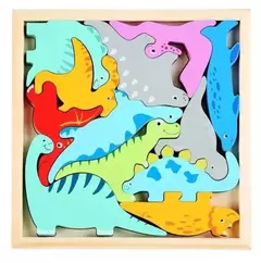 DINOS DE MADERA ENCASTRABLES