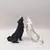 Escultura 3D estátua de lobo Vintage Aze