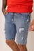 Bermuda Jeans Destroyed Clara Marmorizada - comprar online