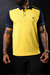 Camisa Gola Polo Recorte Amarela & Preta - Omahha Jeans