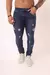 Calça Slim Jeans Destroyed Escura - loja online