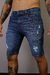 Bermuda Jeans Destroyed Escura - comprar online