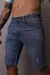 Bermuda jeans Escura Destroyed - comprar online