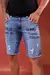 Bermuda Jeans Destroyed Clara Bordado - comprar online