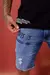 Bermuda Jeans Destroyed Clara Bordado - Omahha Jeans