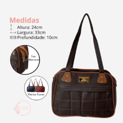 Bolsa Transversal Feminina Ombro Reforçada 2 Divisorias + 2 Alças - comprar online