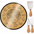 Conjunto Queijo C/ Tabua de Vidro 4Pc - comprar online