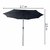 OMBRELONE BASE CENTRAL ARTICULADO COM LED 2,70m AZUL - comprar online