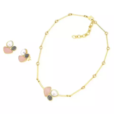 Conjunto Coleção Fusão Quartzo Rosa