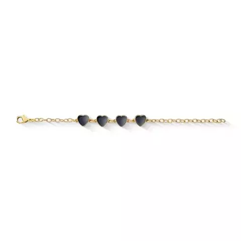 Pulseira Coração Pedra Hematita