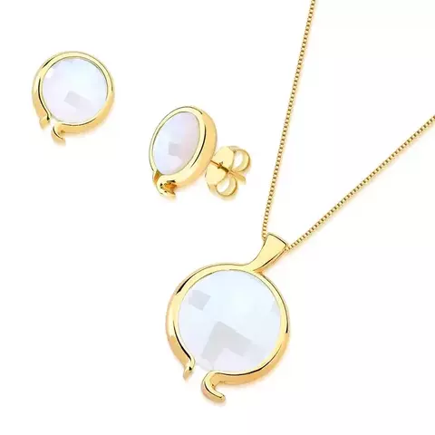 Conjunto Facetado Perolado M Porcelana Perolada