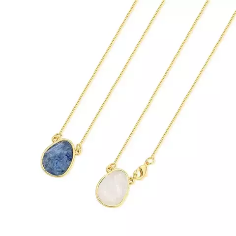 Colar Folheado a Ouro Fragmentos 2 Pingentes