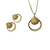Conjunto Folheado a Ouro Gota Vazado Amazonita Bege - comprar online