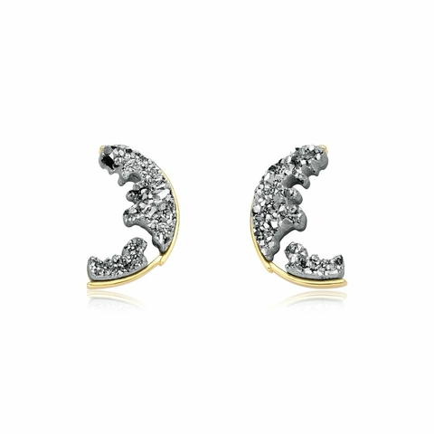 Brinco Coleção Dia e Noite Drusa Platina - comprar online