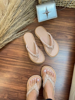 Sandália Confort Stras Nude - comprar online