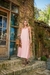 Vestido Crepe Recorte Baixo Babado Decote - comprar online