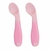 Conjunto 2 Colheres Silicone Termossensíveis Rosa 6m+ Clingo