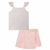 Conjunto Kukiê Blusa E Short Saia Sarja Nude Inverno - Gibella Kids
