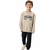 Conjunto Luc.Boo Blusa Manga Longa E Calça Bege Inverno - Gibella Kids