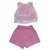 Conjunto Mon Sucré Short Saia Cropped Tela Verão - Gibella Kids