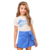 Short Saia Animê Faixa Laço Azul Verão - comprar online