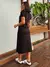 Vestido Midi Moda Casual 100% Algodão Liso na internet