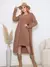 Conjunto Tricô Feminino Composto Por Vestido e Maxi Cardigan