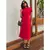 Vestido Midi Moda Casual 100% Algodão Liso - comprar online