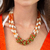 Colar Boho-Chic em Madrepérola, Cornalina, Peridoto e Prata 925 - comprar online
