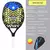 Raquete Profissional de Beach Tennis CAMEWIN – Fibra de Carbono e Vidro 3K, Alta Performance e Durabilidade