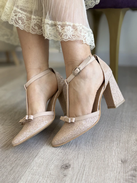STILETTOS KALA GLITTER NUDE
