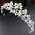 tiara de pérolas nupcial feita à mão, coroa de princesa de prata com strass, tiara de aniversário - pereira eletro