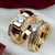 anéis de casal banhados a ouro 18k Conjuntos de anéis de casal com zircônia incrustada de moda europeia e americana