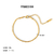 Imagem do Pulseira de aço de titânio estilo europeu e americano, nova, ouro 18K, dupla camada, corrente cubana, corrente de cobra plana,